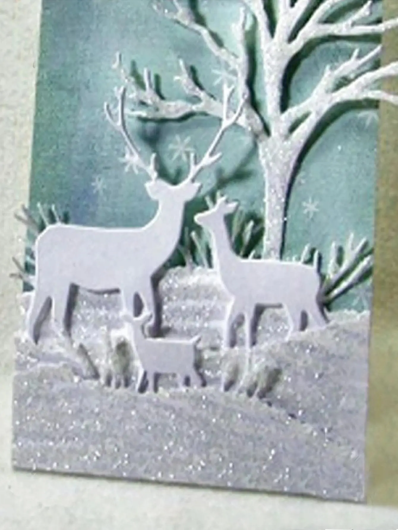 Christmas Elk Deer Knife Mold DIY Greeting Card Punch Stencil Scrapbooking Embossing Template Handicrafts Metal Cutting Dies