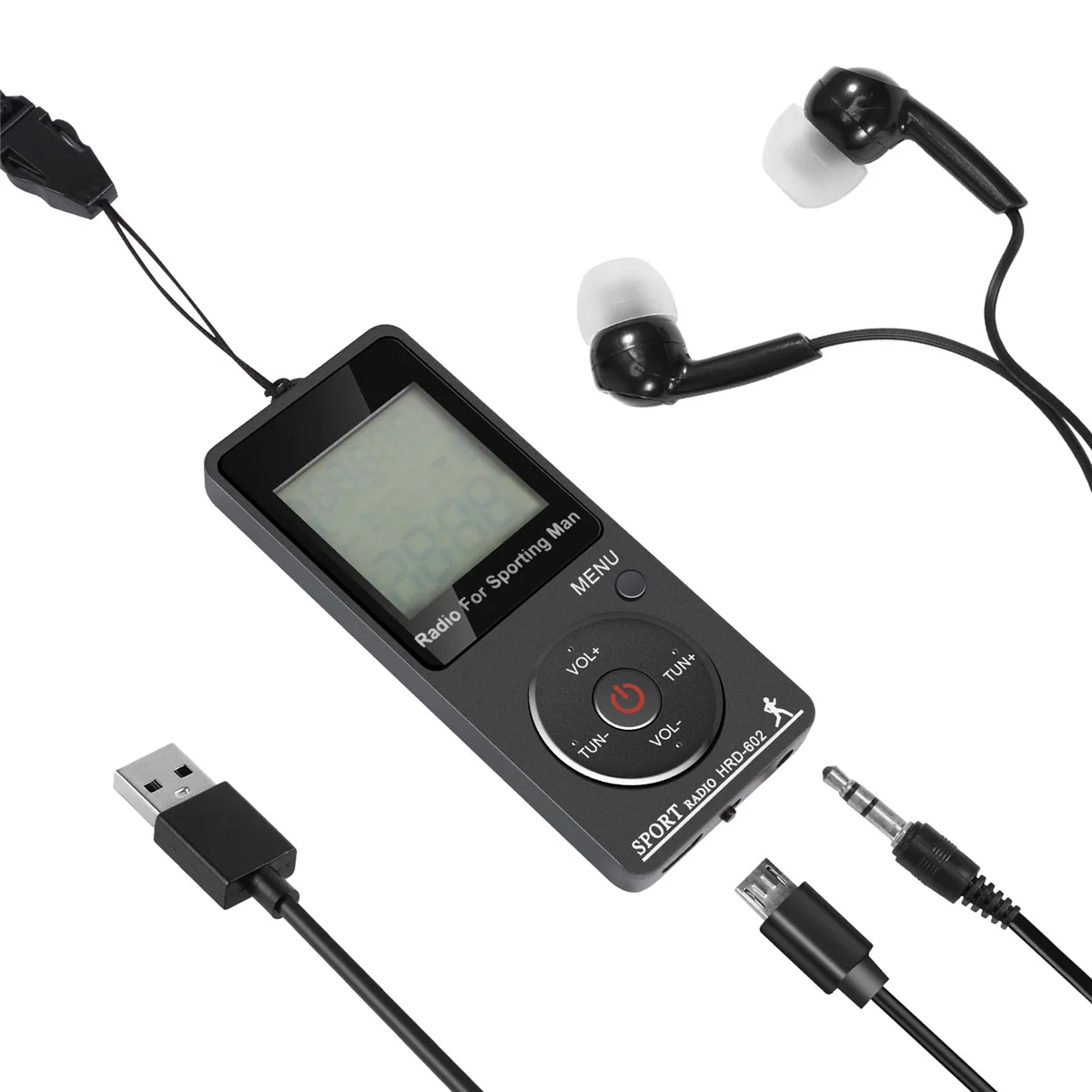 AM FM Portable Radio Personal Radio with Headphones Walkman Radio with Rechargeable Battery Digital Display Stereo Radio image 2