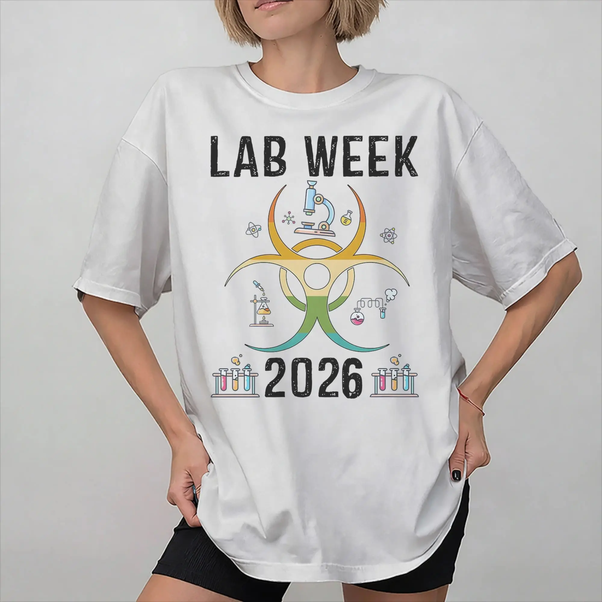 Graphic Printing Lab Crew Lab Week 2026  T Shirt for Men Women  Pure Cotton T-shirts Short Sleeve Clothing