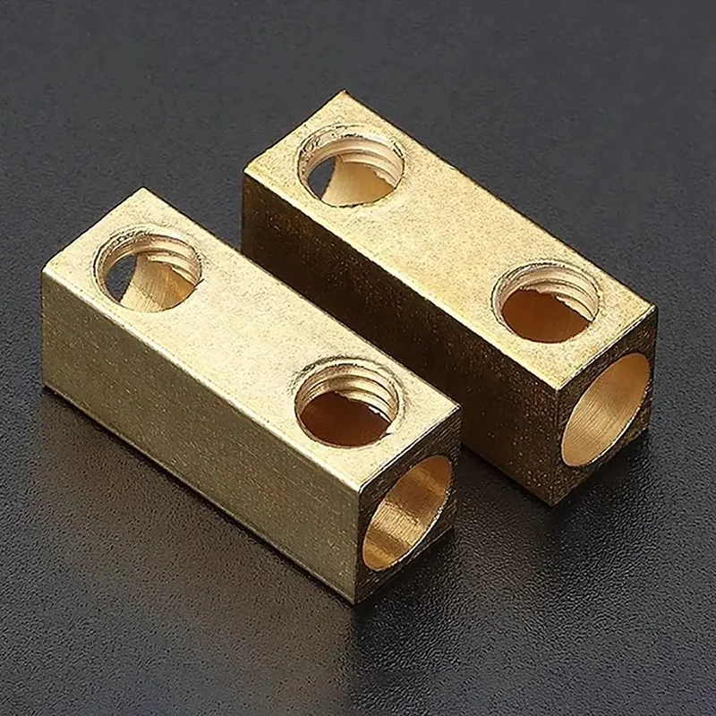 Brass Terminal Block with Heat Shrink Tubing 10/20/60/80A 1 In 1 Out High Power Splitter Quick Wire Connector