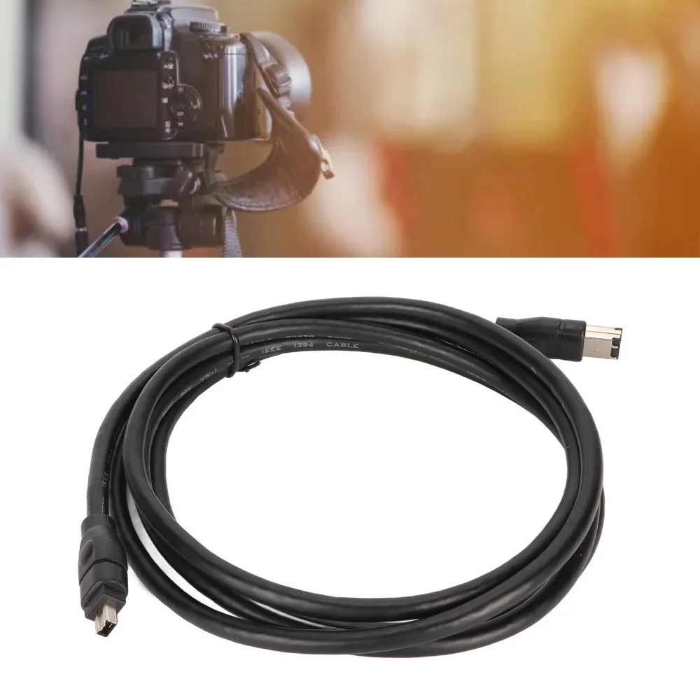 Convenient 6 Pin to 4 Pin Firewire DV Cable Plug and Play 1.8m / 5.9ft IEEE 1394 Cable for iLink Cable for Camcorders