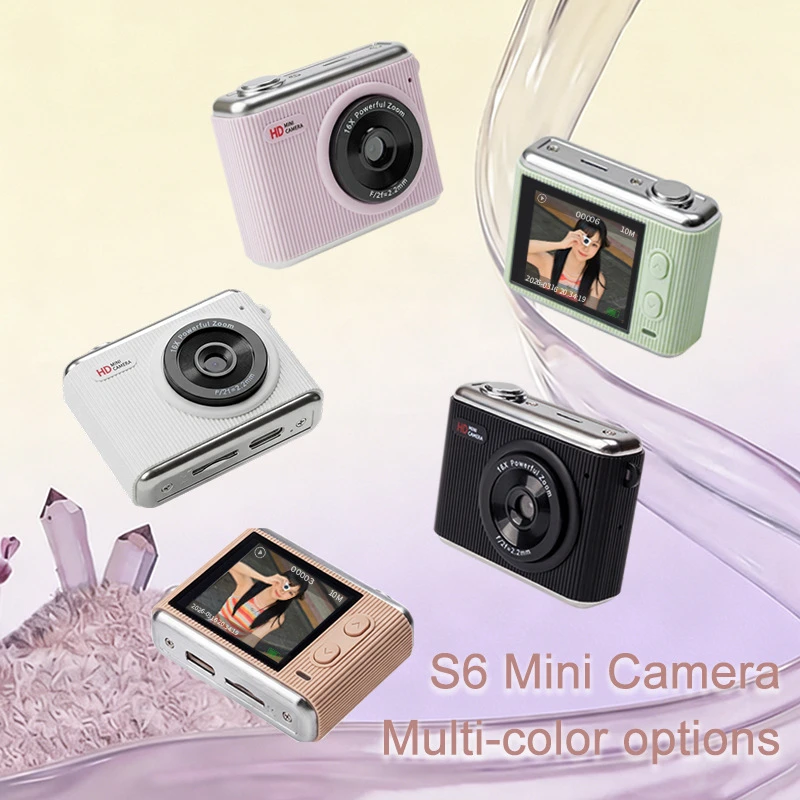 S6 Mini Keychain Camera 1.4inch Screen Thumb Cam Very Small Camcorder Video Recorder For Children's gifts 2026 NEW