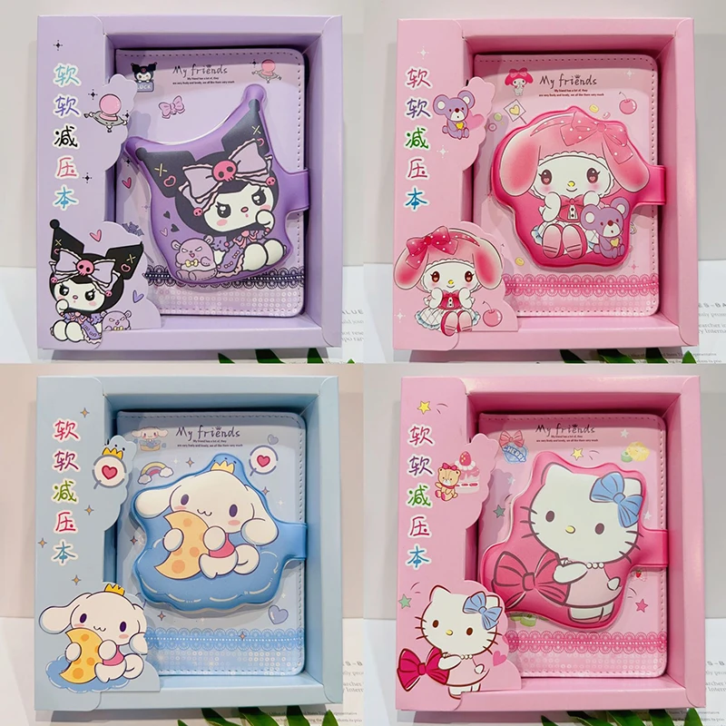 

4pcs Sanrio Notebooks Kuromi Cinnamoroll Hello Kitty Diary Weekly Agenda Planner Goal Schedules Notepad School Office Stationery