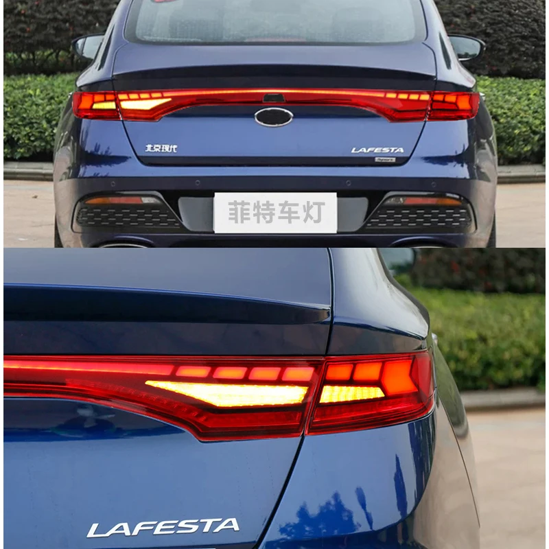 For Hyundai Lafesta taillight 2016 - 2020  LED Reflector Taillights Fog Lamp Reverse Lights Brake Lamps Rear Bumper Light