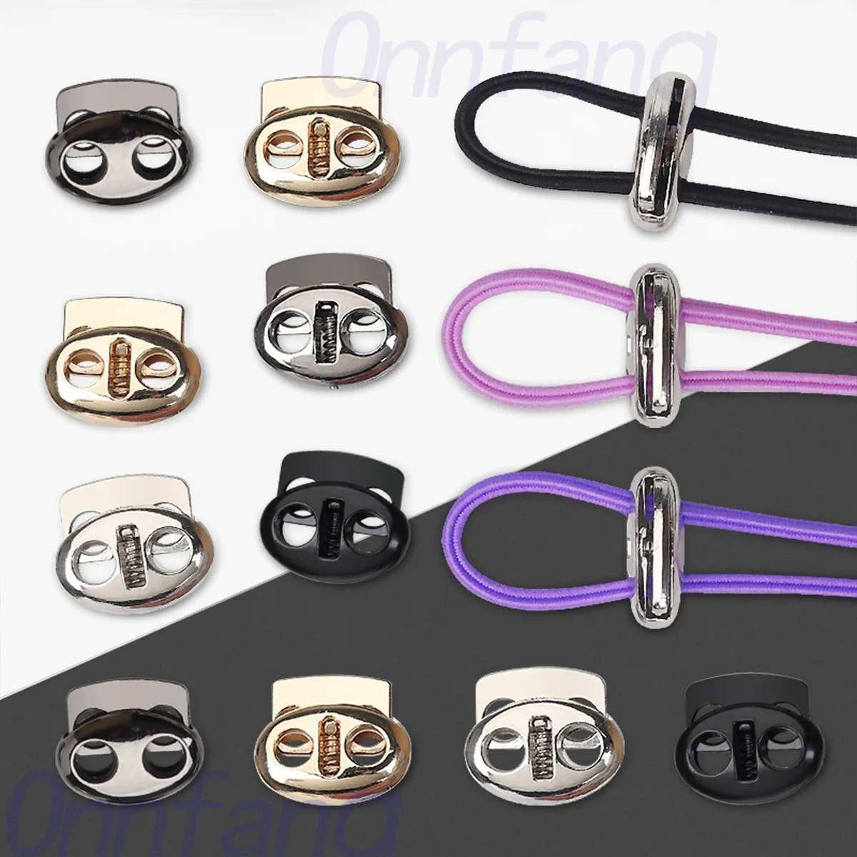 6PCS/bag Metal Stopper Spring Toggle Spring Clasp Stopper Ball Cord Lock Ends Stop Round Toggle Clip Stopper Clothing Accessory