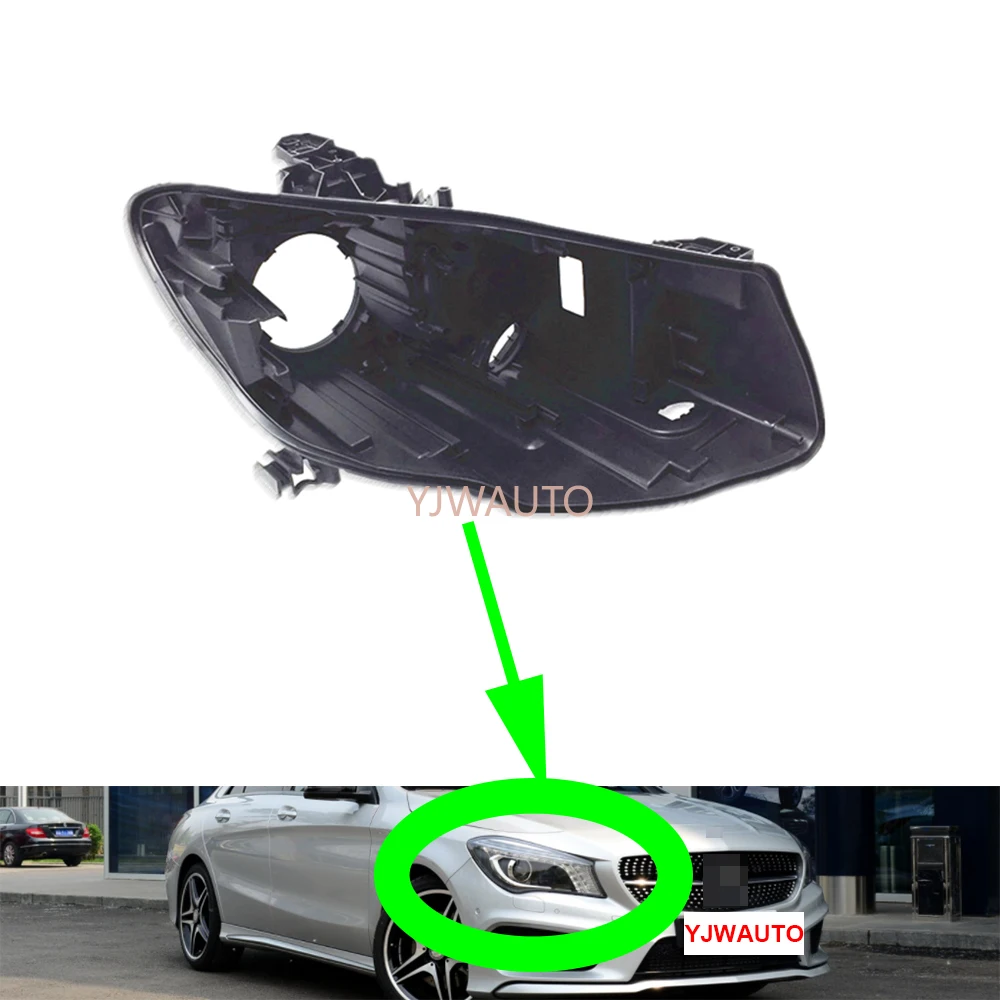 Headlight Base For Mercedes Benz W117 CLA 2013~2016 Headlamp House Car Front Lamp Holder Rear Headlight Back Support