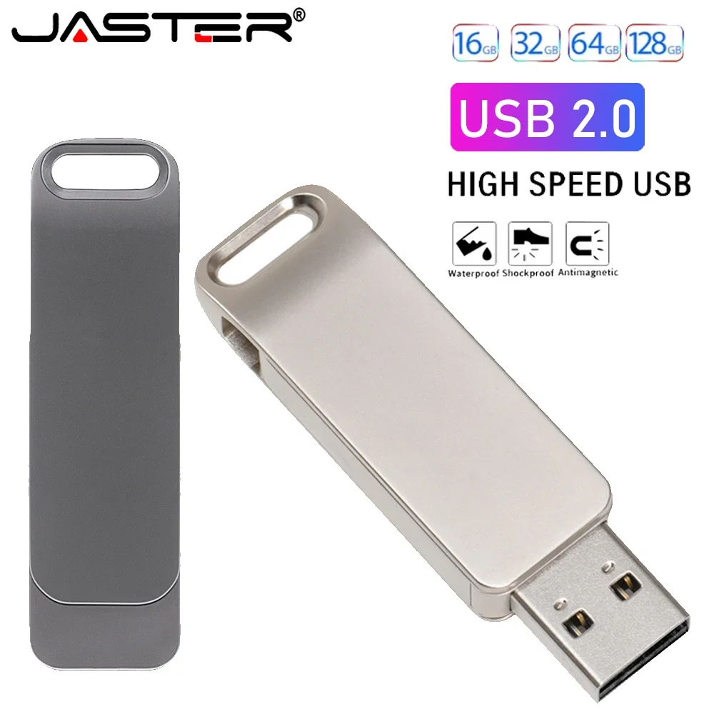 JASTER USB 2.0 Flash Drives 128GB 64GB High Speed Pen Drive 32GB Metal Memory Stick 16GB Creative Personality Car Music U Disk