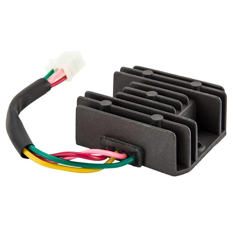 Regulador Universal para motocicleta, rectificador de onda completa de 4 cables, 12V CC, Quad, color negro, 3 unidades