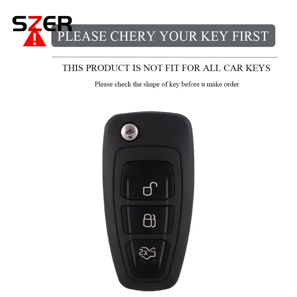 Fashion TPU Car Key Case Cover For Ford Ranger C-Max S-Max Focus Galaxy Mondeo Transit Tourneo Custom Auto Key Holder Keychain