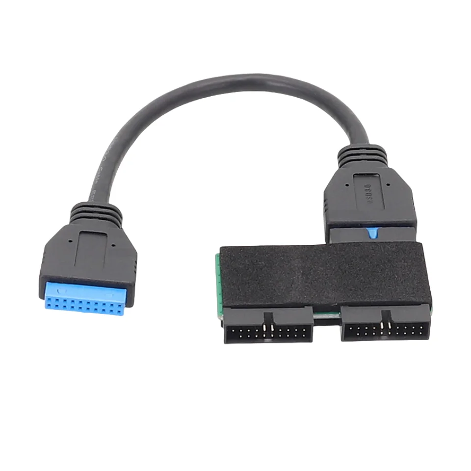 كابل توسيع USB3.0 للوحة الكمبيوتر الرئيسية 19 منفذ PCI-e Pin 20 Pins 1 إلى 2