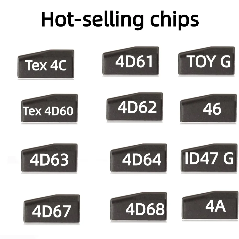 1/5/10pcs Tex 4C 4D60 4D61 4D62 4D63 4D64 4D67 4D68  47 G 4A Transponder Remote Car Key Chip