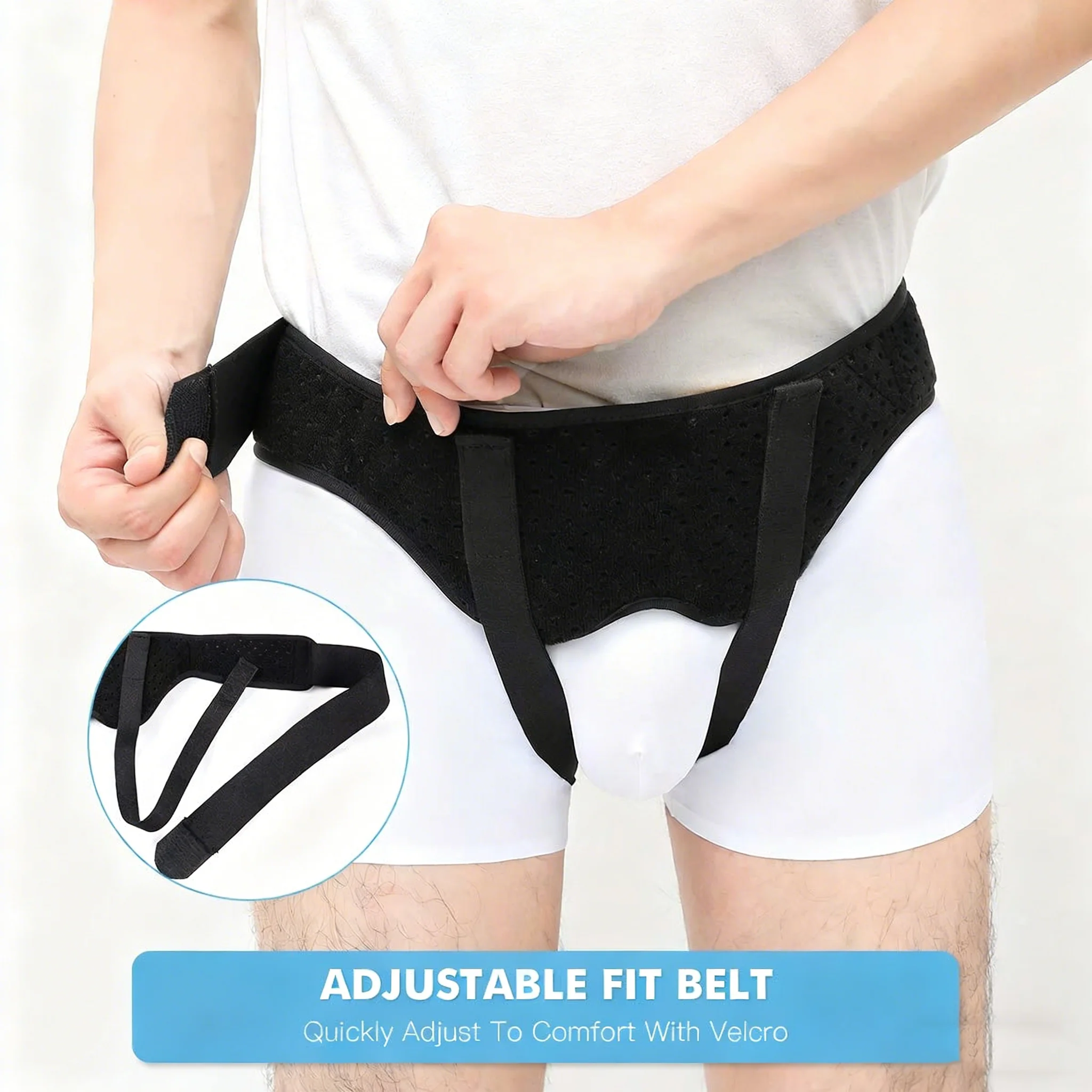Inguinal Hernia Belt With Double Inguinal Hernia Or Sports Hernia Belt With 2 Detachable Compression Pads Maintain Breathability