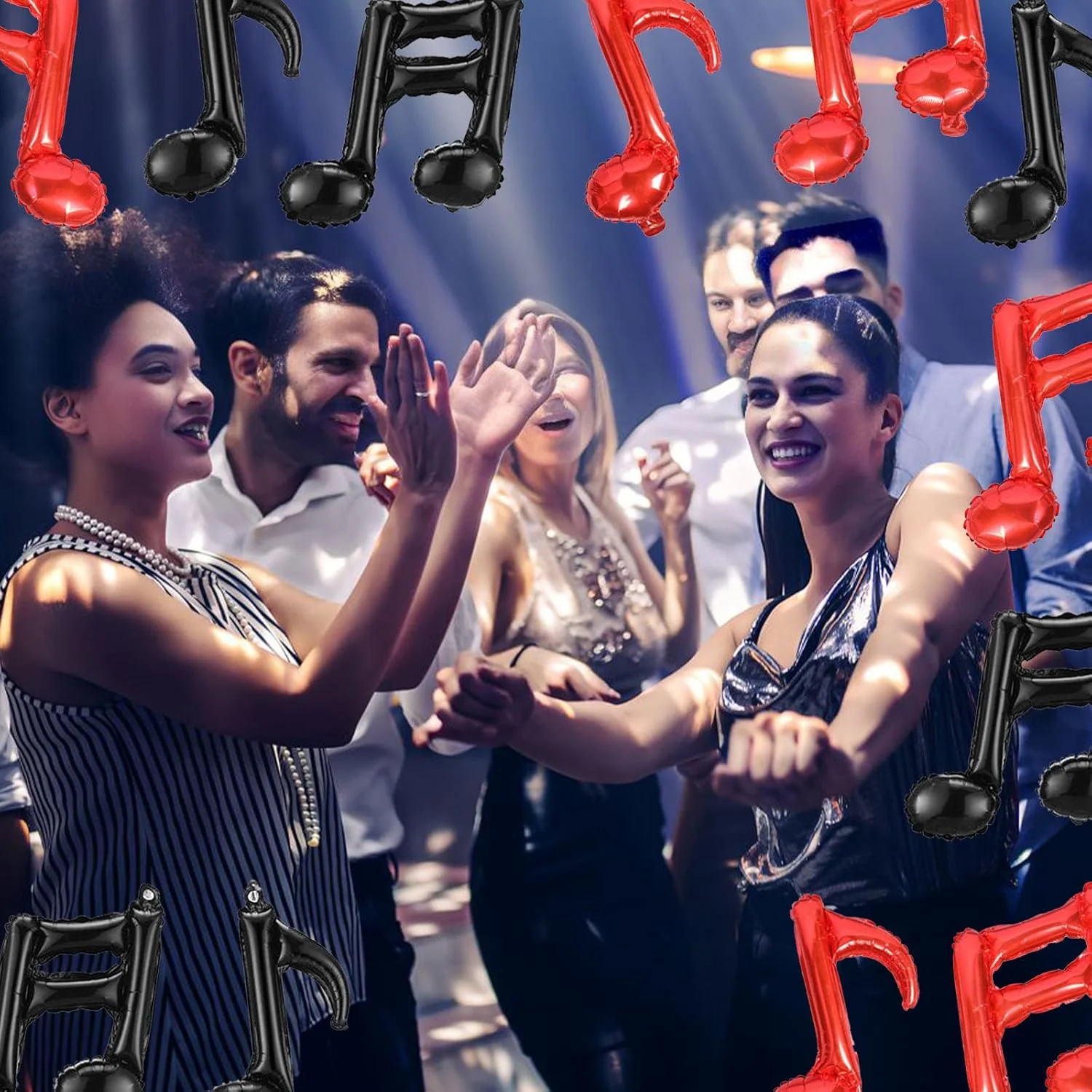 10 Stück Schwarz Rot Gold Musikalische Einzel- und Doppelnote Folienballon Sänger Rock Disco Musik Thema Dekoration Geburtstagsparty Zubehör – Detail 16