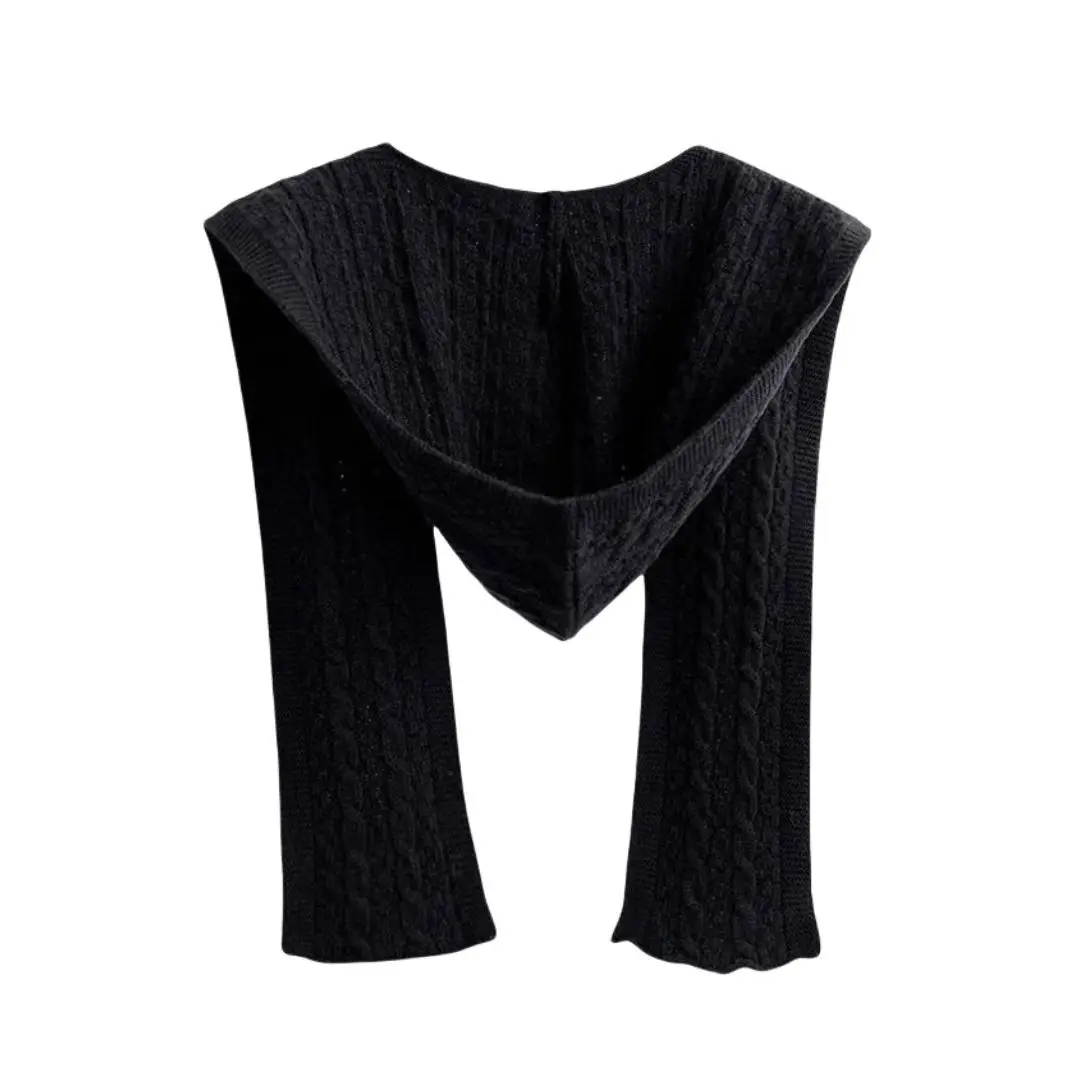 الخريف والشتاء النمط الأجنبي الجديد مقنعين شال المرأة المألوف في الهواء الطلق مكيفة الهواء غرفة الرقبة حامي محبوك الموضة