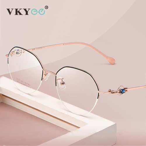 Imagen 2 del producto VICKY, nuevo, Vintage, informal, diseño de moda personalizado, gafas de lectura antiluz azul para mujer, prescripción personalizable 8001Z
