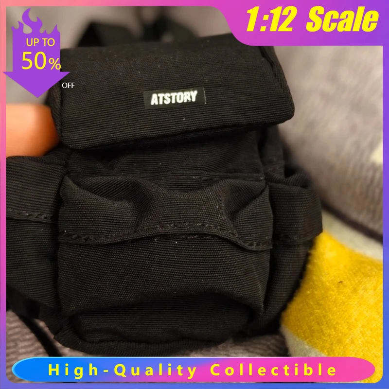 Mochila de Ombro Masculina em Escala 1/12 para Soldado, Modelo Compatível com Bonecos de Ação Notaman 02w de 6 Polegadas, Acessório Militar