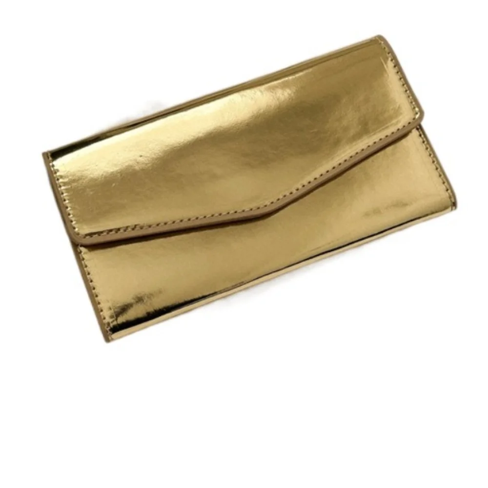 Fashion Pu Leather Envelope Evening Bag Functional Shiny Messenger Cluth Bag Solid Color Large Capacity Handheld Bag Women