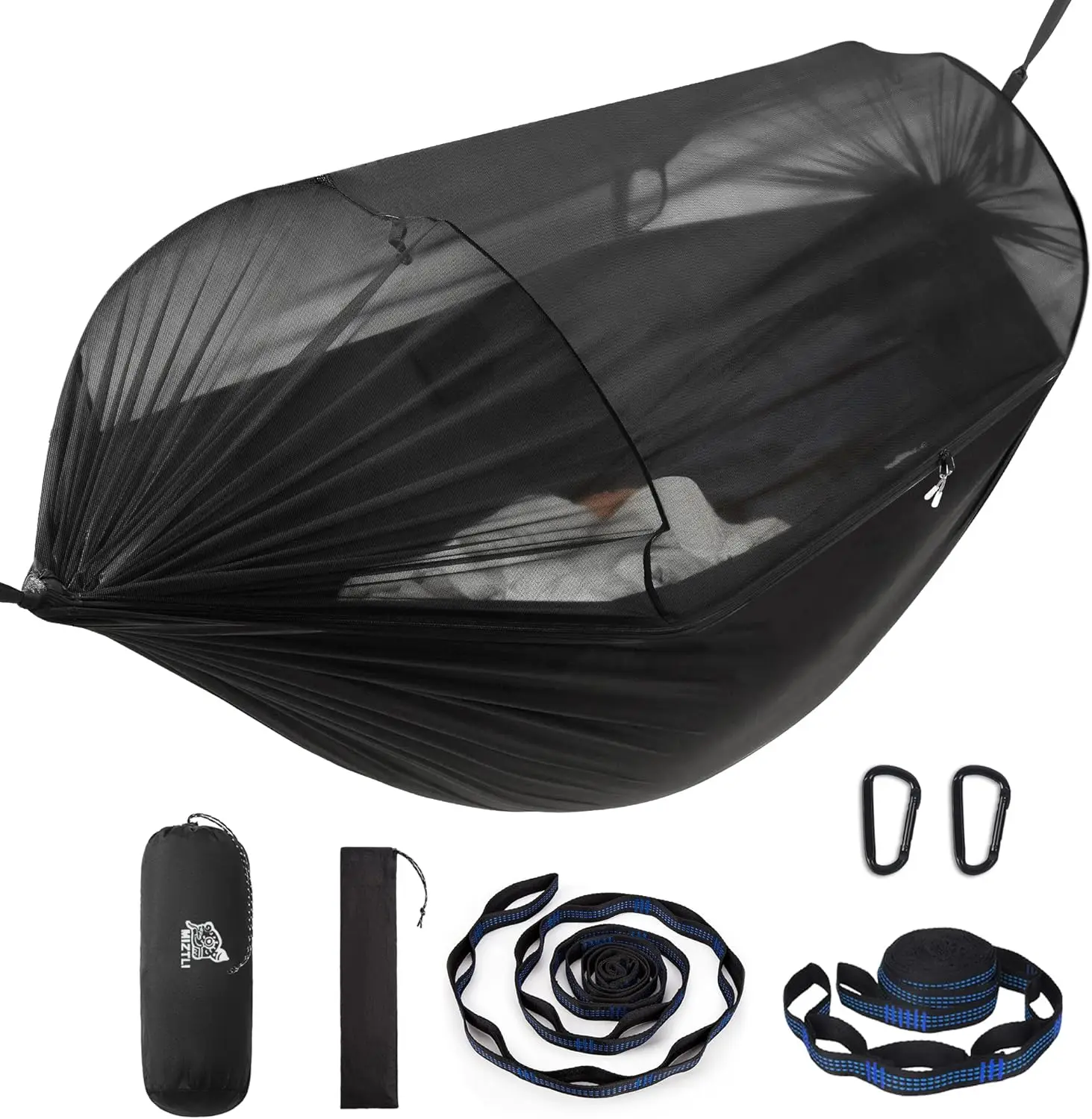 

Camping Hammo -Portable Hammo W/Spacious Net & Tree Straps W/Adjutable Loops,Double And Single Hammo For Outdoor, Hiking, And