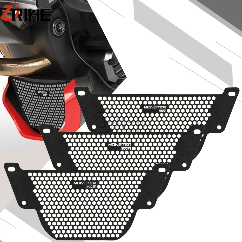 

Motorcycle CNC For Ducati Monster 1200 S R 25 2013-2019 2020 Radiator Guard Cover And Oil Cooler Cover Aluminium Tools Protector