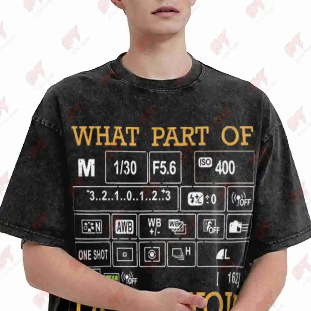 Photographer Funny Design Vintage Washed Tee Pure Cotton T-Shirt