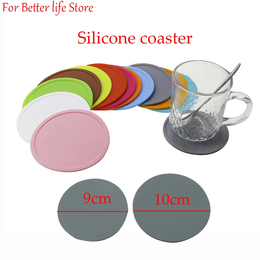 1 pieceAnti slip and anti overflow coaster, tea cup and coffee coaster, circular mold, silicone insulated table mat for home use