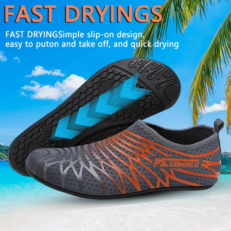 

Повседневные нескользящие кроссовки, носки для плавания и дайвинга, летние пляжные удобные дышащие туфли на плоской подошве, пляжная обувь для воды унисекс