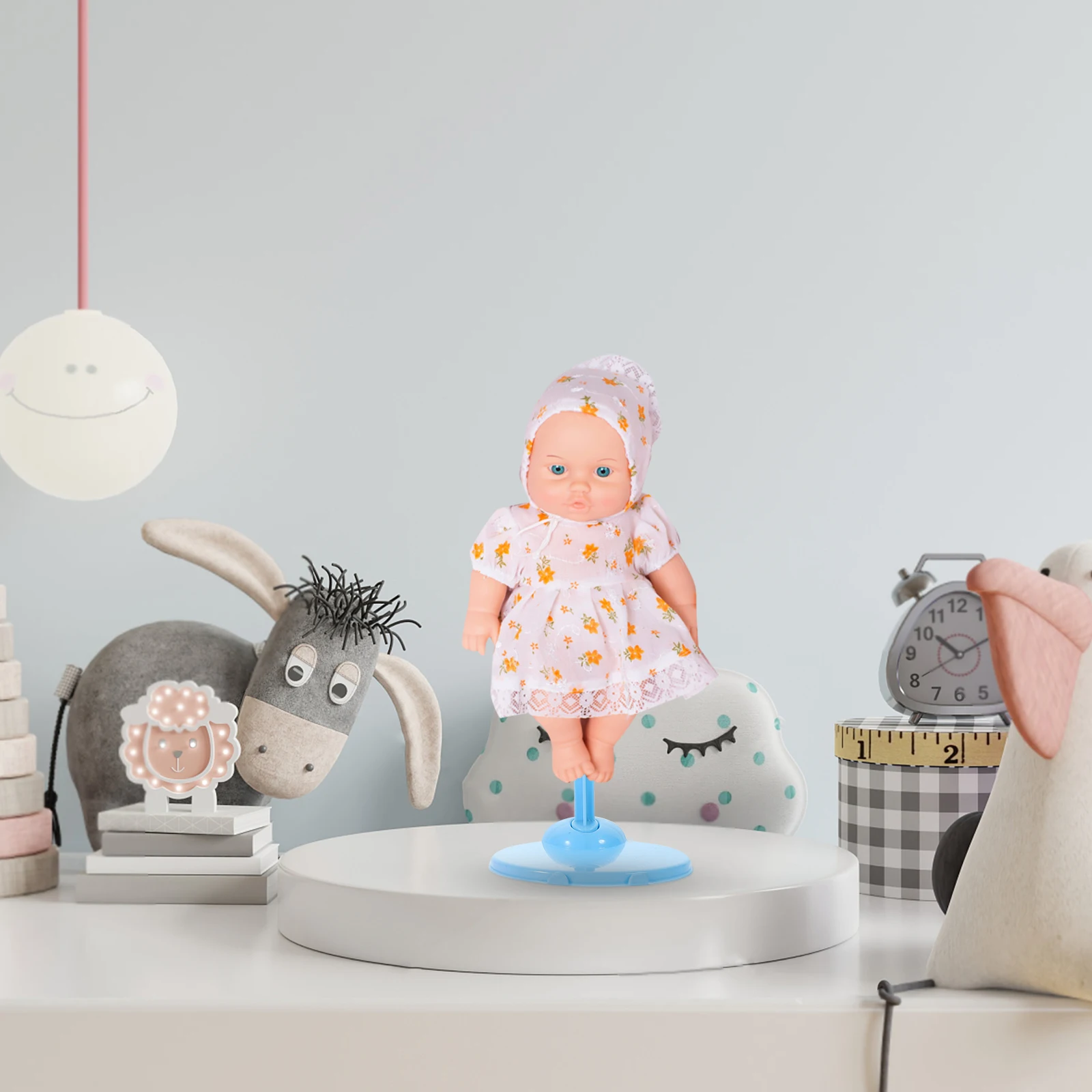 

30Pcs Excellent Workmanship Doll Stand Display Holder Pink Blue Toy Organizer Support Bracket