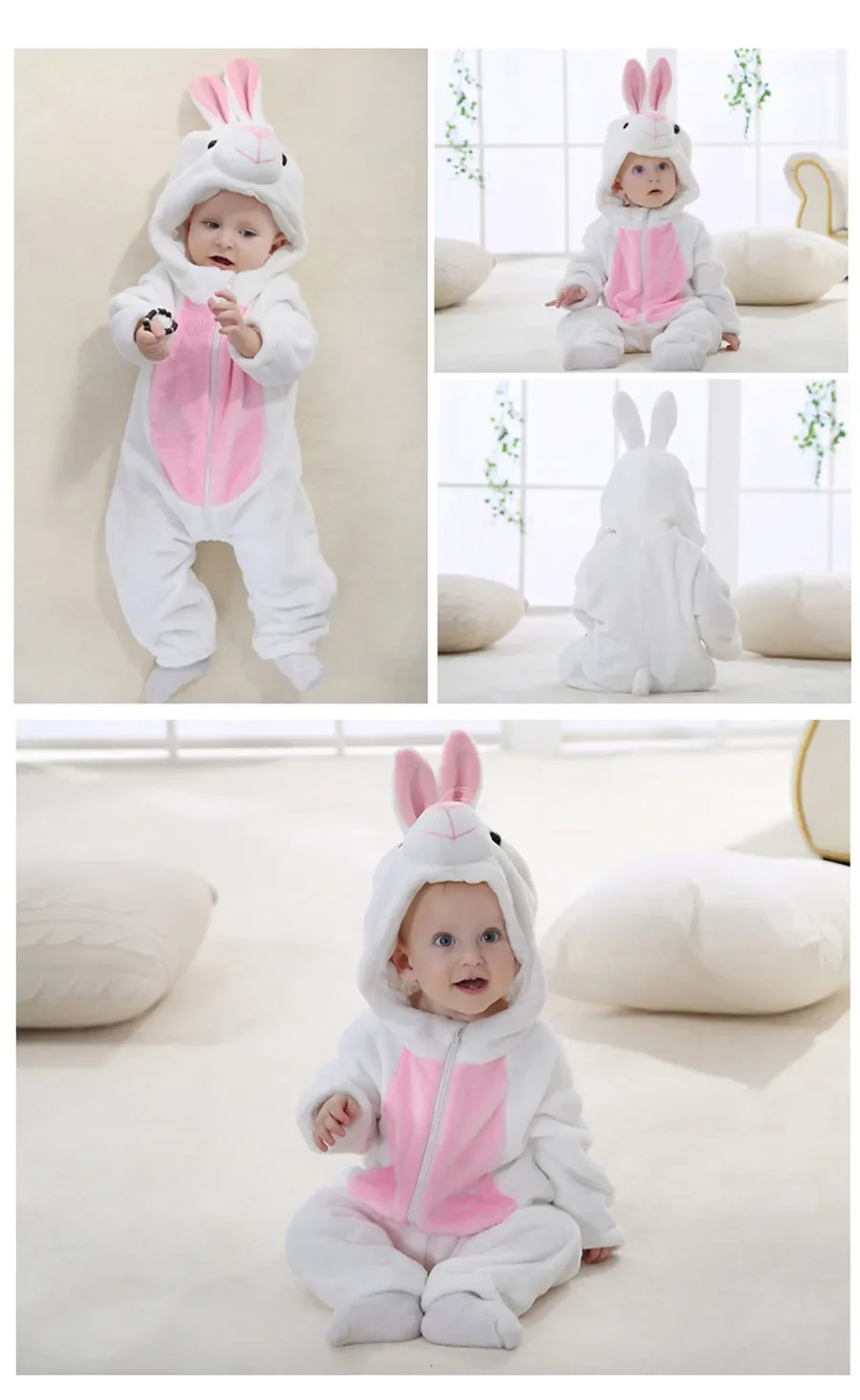 Baby Romper Panda Jumpsuit Anime Onesie Baby Newborn Baby One-piece Romper Flannel Cartoon Fashion Animal Romper for 0-2Y
