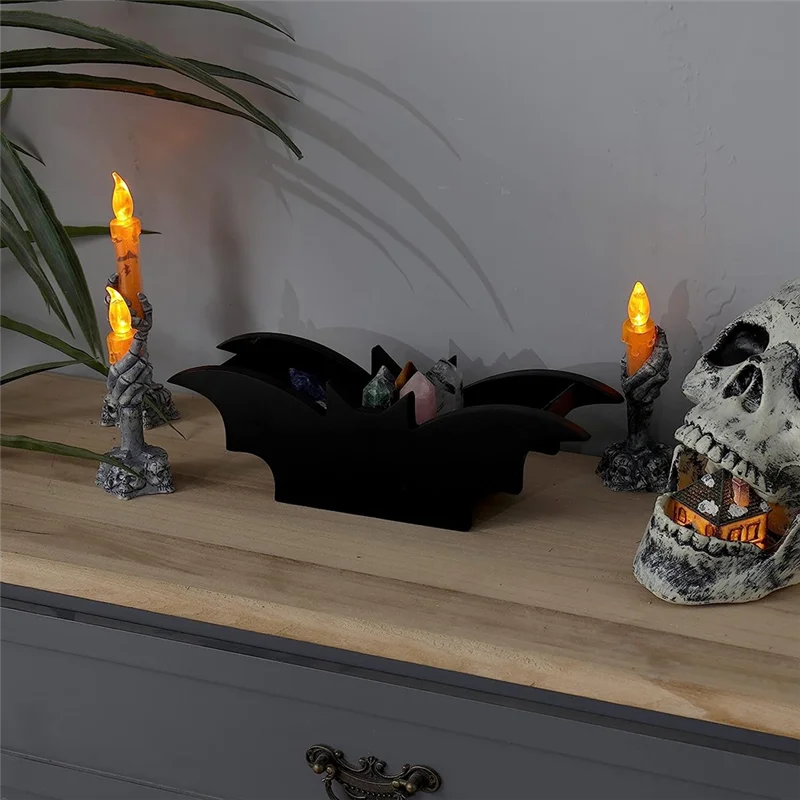 

ABYN-Bathroom Decor Box Bat Boxes Bat Tray,Makeup Organizer-Cosmetic Organizer For Crystal Cosmetic Brush Remote & Keys Durable