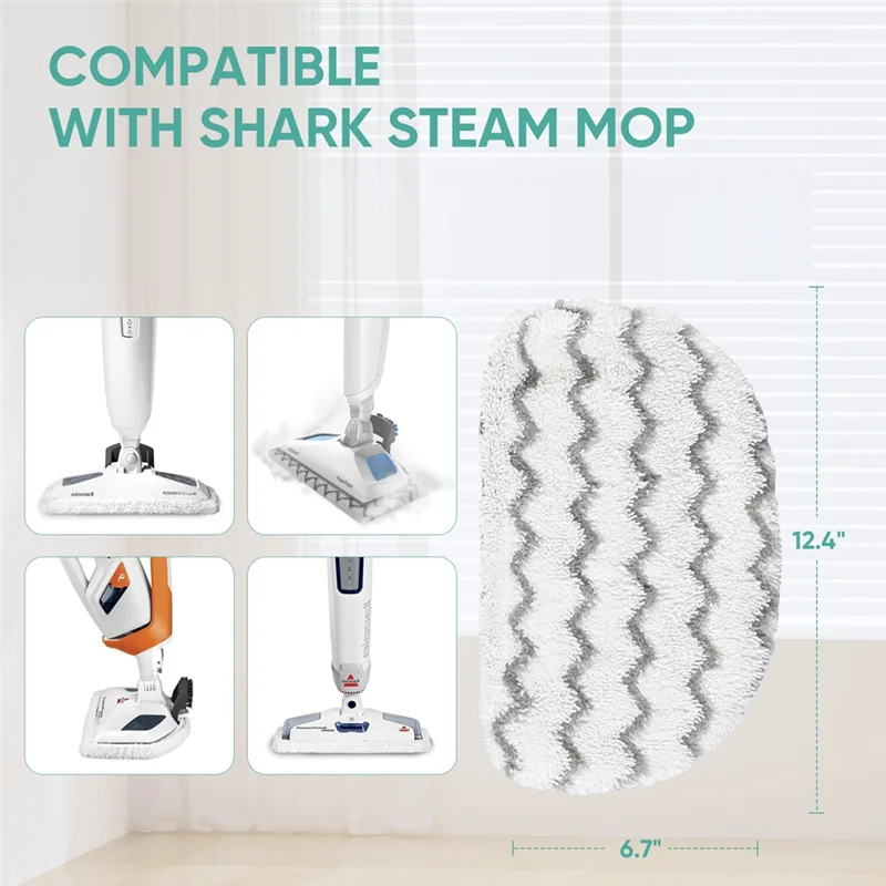 EAS-10Pack 1940 Steam Mop Pads For Bissell Powerfresh Steam Mop 1806 1544 1440 2075A 2685A Series, Microfiber Washable