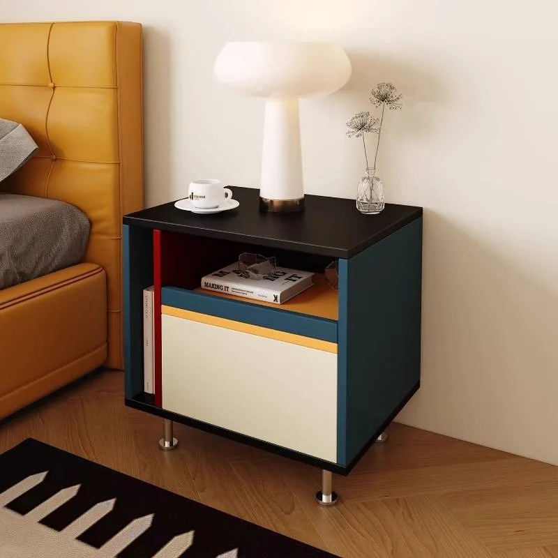 

Storage Organizer Nightstands Nature Wood Design Modern Bookshelf Bedside Table Drawer Room Stuff Szafki Nocne Furniture Home