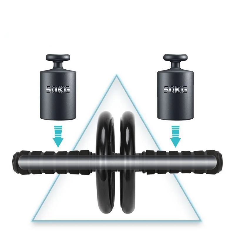 Roda do músculo abdominal para crianças, roda dupla, cintura fina do agregado familiar, exercício abdominal, equipamento de Fitness pequeno interior