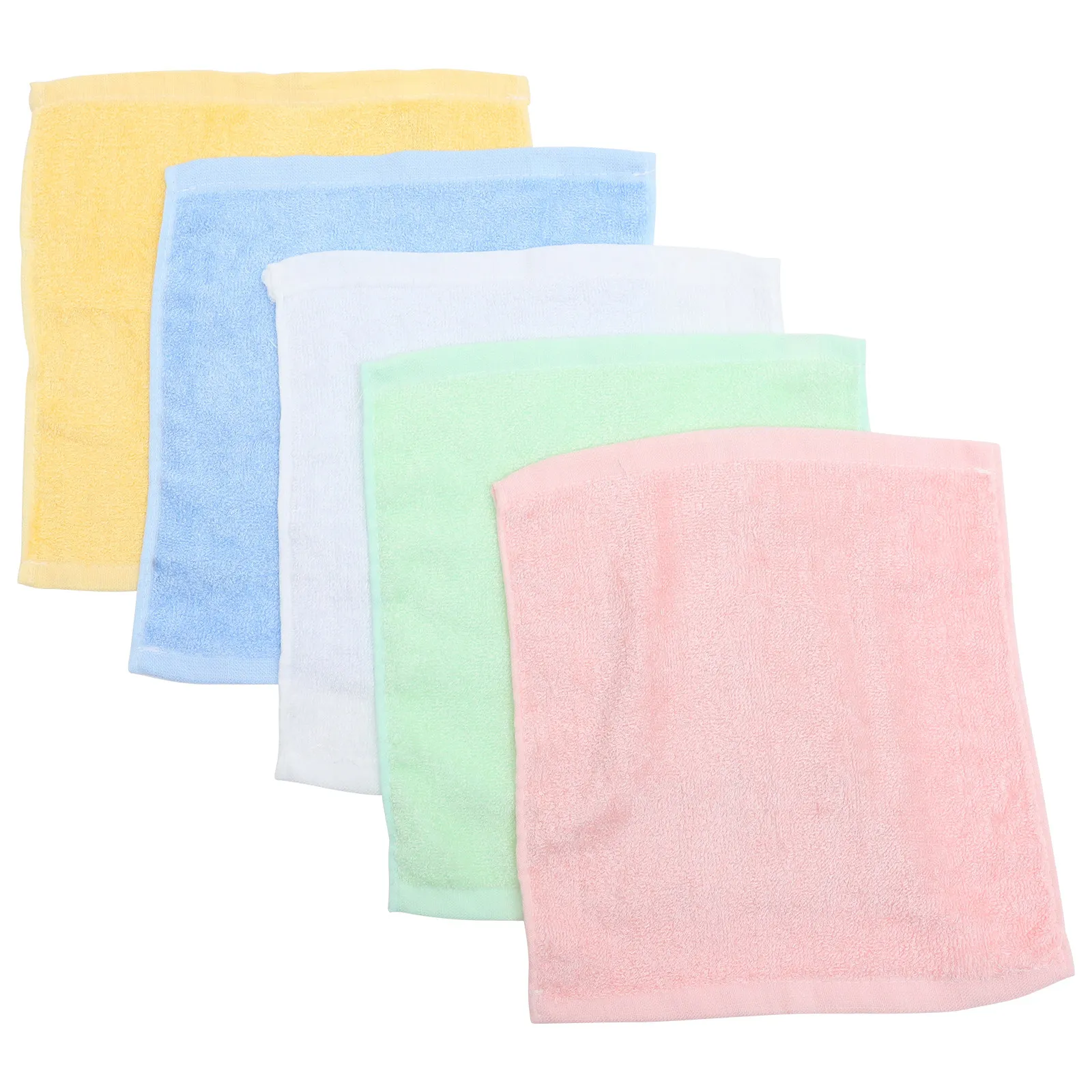 

10Pcs Bamboo Fiber Drool Bibs Soft Absorbent Quick Dry Non Slip Guest Towels for Home Travel Baby Bathroom Use