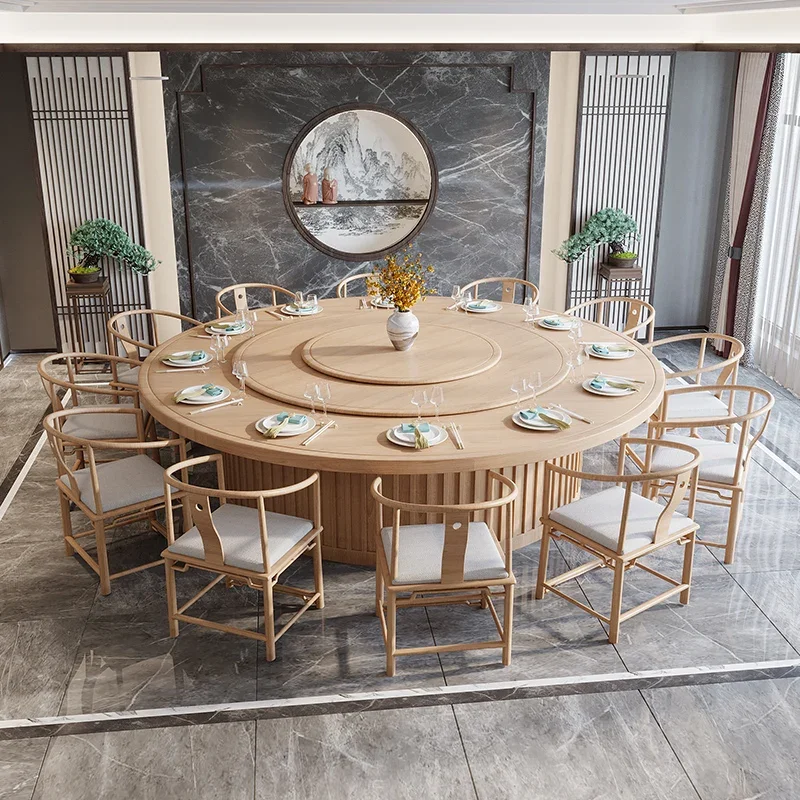 

SAT049 Modern Large Hotel Solid Wood Round Table