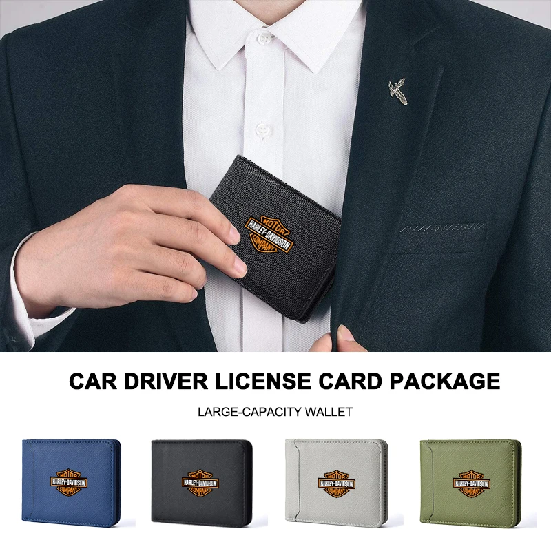 Leather Large Capacity Wallet Motorcycle logo Credit Card Bag For Harley Davidson Glide Ultra Classic 1250 S PA 1250S PA1250​ - view 2