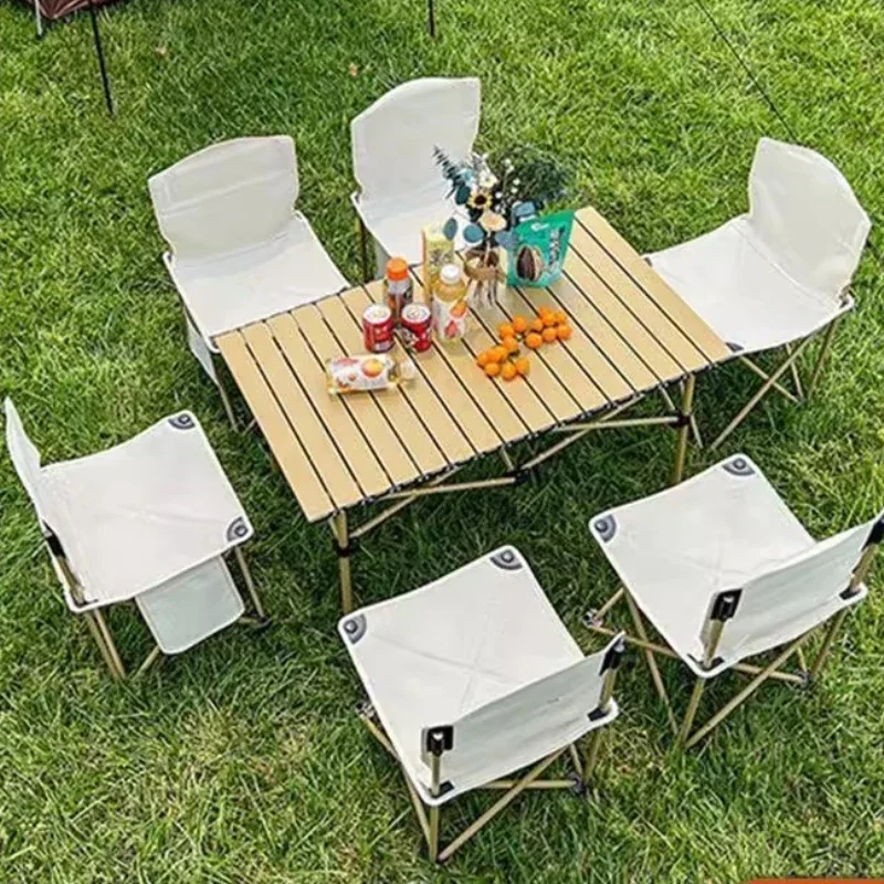 

ZMinimalist Sets Camping Table Balcony Nordic Equipment Pliable Outdoor Table Grill Quality Dining Salon De Jardin FurnitureZ
