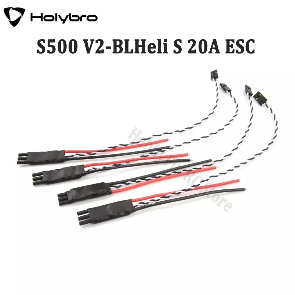 Holybro BLHeli S 2-4S 20A ESC S500 V2 예비 부품 EFM8BB21F16G MCU는 RC FPV 드론용 Dshot150, Dshot300 및 Dshot600을 지원합니다.