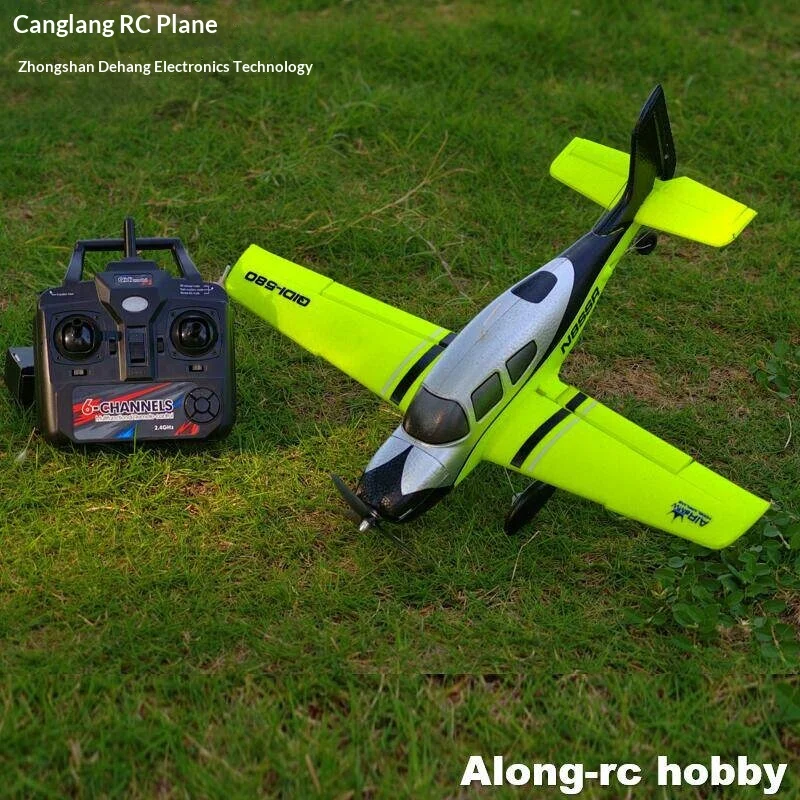 

520mm Wingspan Cirrus SR22 RC Airplane, Brushless 4CH Fixed-Wing Glider with LED Lights, RTF Remote Control Aircraft Toy