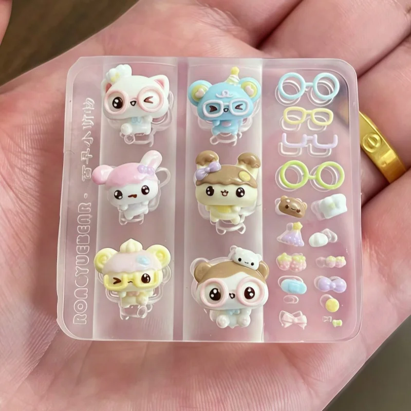 Silikon-Nagelkunstform: Niedlicher Cartoon-Tier-Bär-Rahmen, Dessert-Zubehör, 3D-Nagelkunst-Design-Tool – Unverzichtbar für Nagelkünstler – Detail 4
