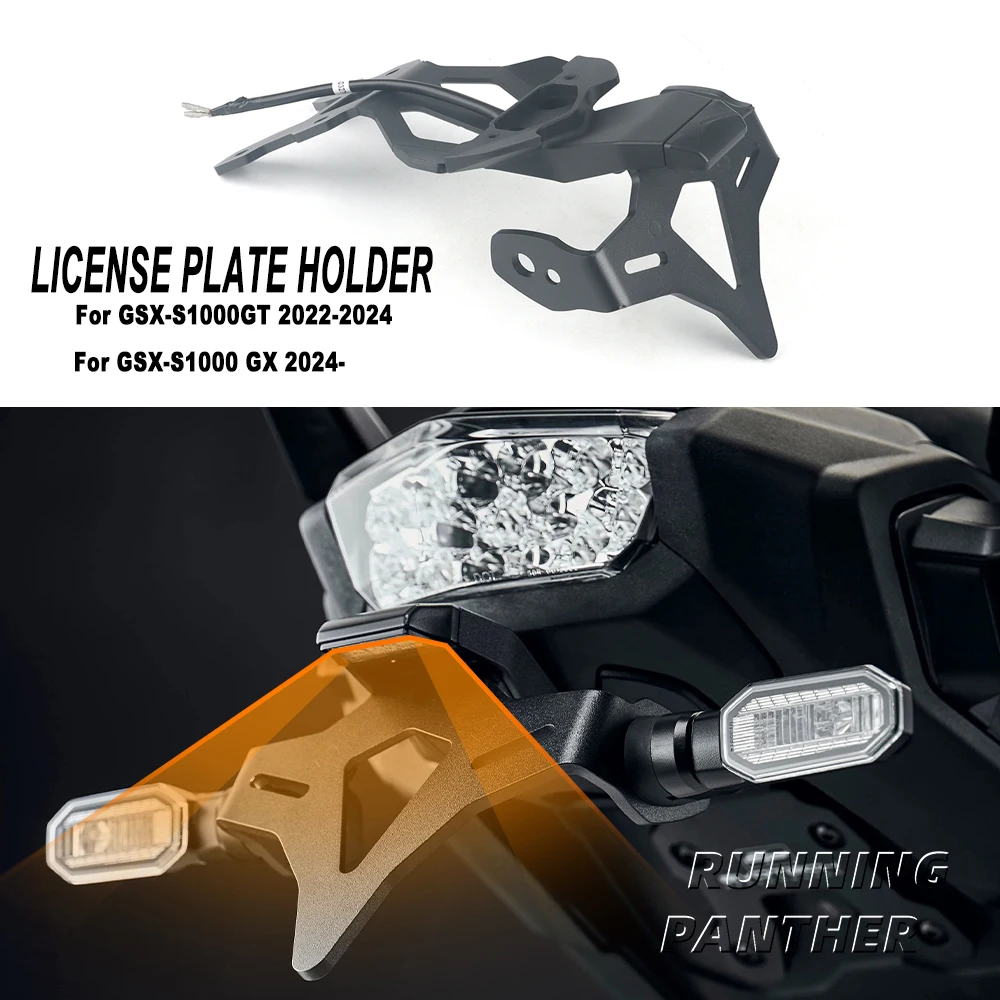 Motorcycle Rear Short Tail Stock License Plate Holder Tailstock Frame Bracket For SUZUKI GSX-S1000GT 2022-2024 GSX-S1000 GX 2024