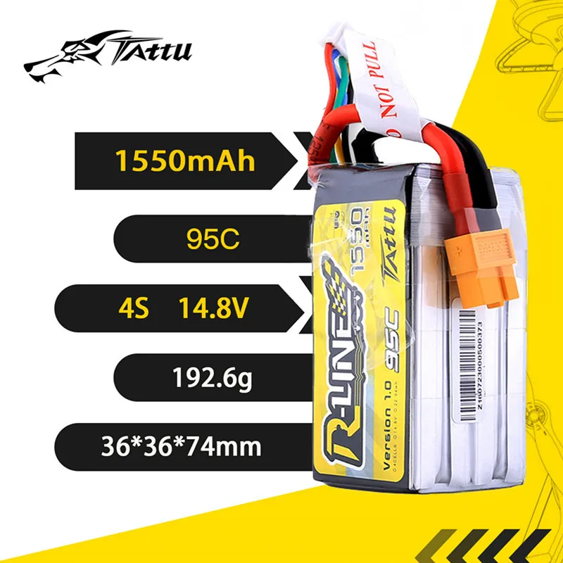 飛行装置-ドローンfpv TATTU-R-LINE-RC,バッテリー95c,1.0 3 4 6s 650 750 850 1050 mah