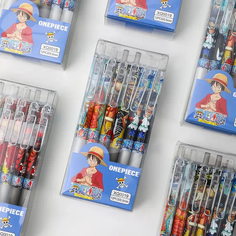 New One Piece Luffy Zoro Anime Cartoon Press Pen Creative Peripheral Signature Pen Student Learning Stationery Gift Wholesale