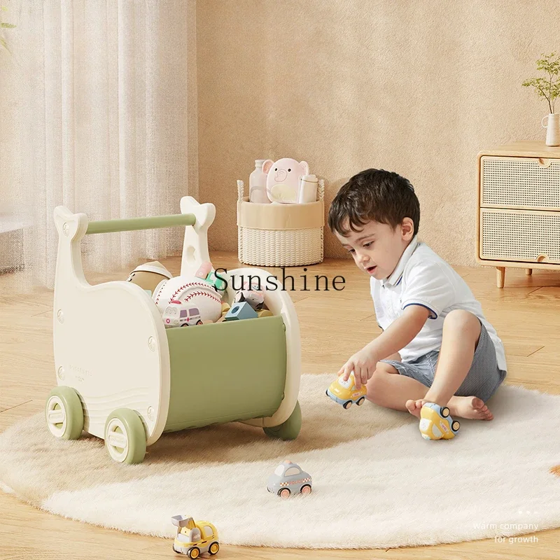 

Children's shopping cart Snack storage box Baby toy finishing household trolley