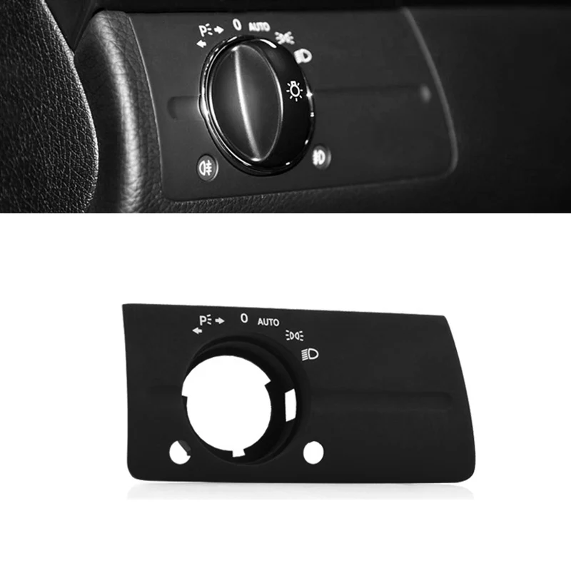 Car Dashboard Front Headlight Switch Button Replacement Panel Trim Cover for Mercedes Benz W211 E Class 2003-2008