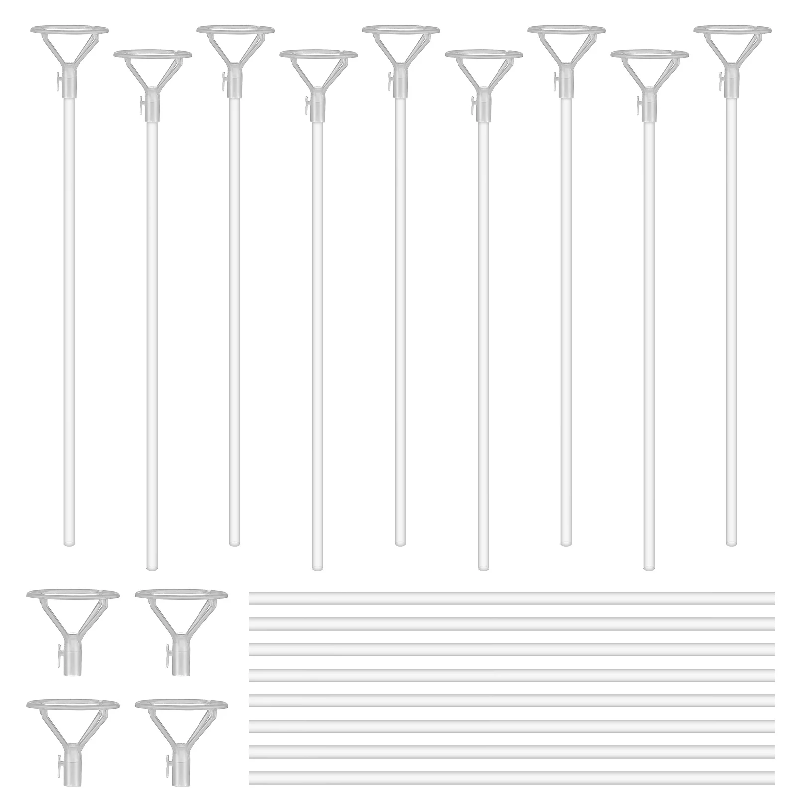 

50Pcs Balloon Holding Sticks with Detachable Cups for Large Small Balloons Party Wedding Birthday Celebration Decoration