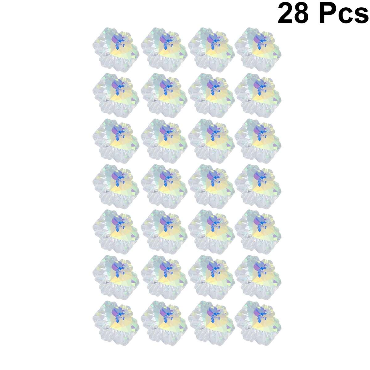 

28pcs Snowflake Pendant Accessories Crystal DIY Charm Pendants for Jewelry Making Bulk Necklace Charms
