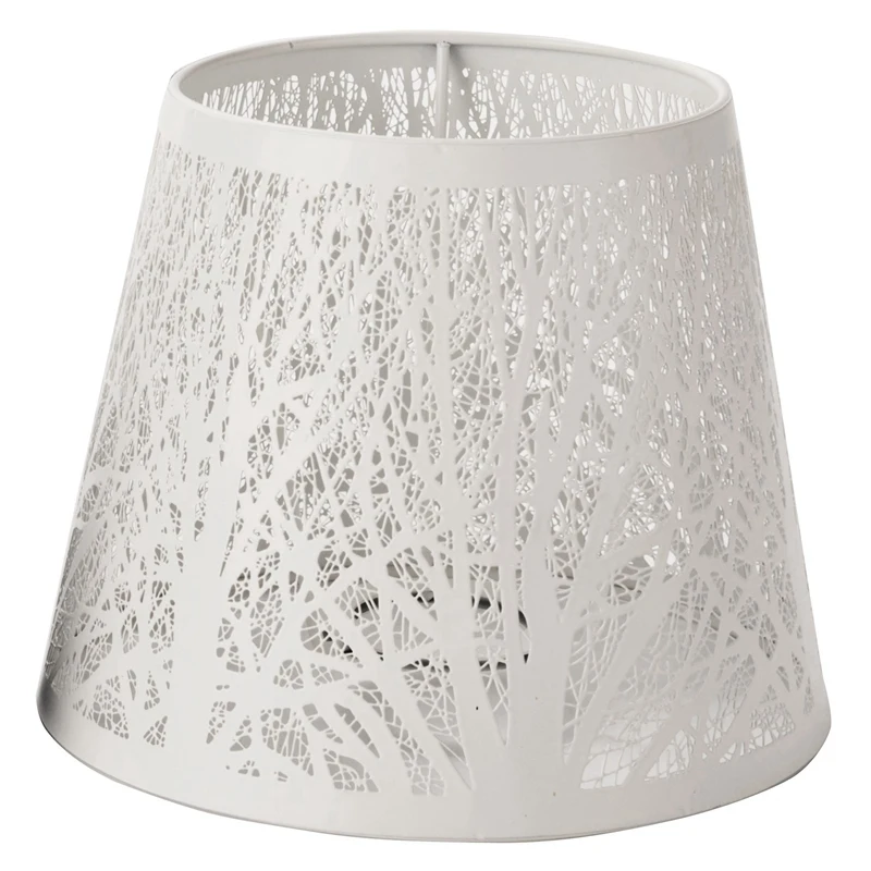 

Small Lamp Shade,Barrel Metal Lampshade With Pattern Of Trees For Table Chandelier Wall Lamp