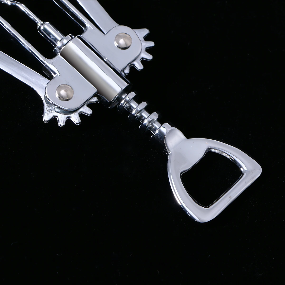

Opener Glossy Alloy Bottle Manual Simple Design Corkscrew Easy to Use Winged