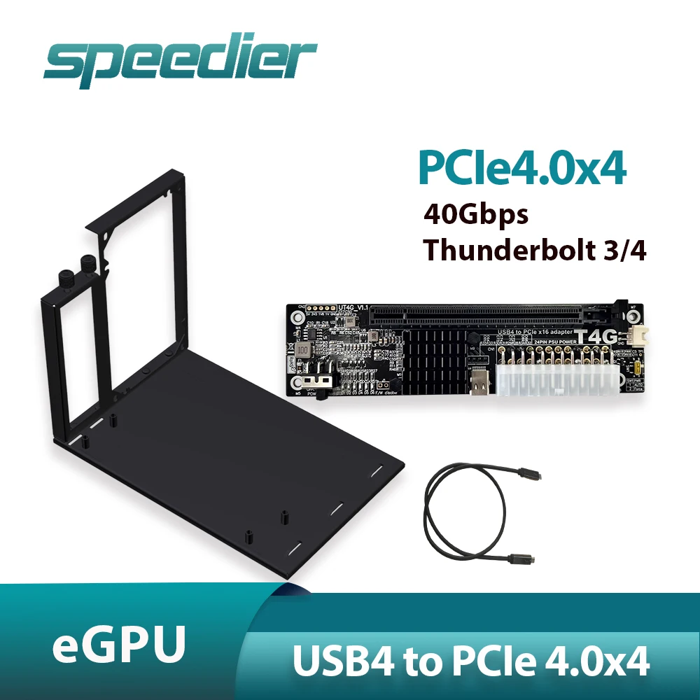 

eGPU Thunderbolt 4/3 TB3/TB4 To PCIe X16 PCI-E 4.0 X4 GPU Dock UT4G External Adapter USB 4 Bracket NUC ITX STX Laptop Gaming BK7