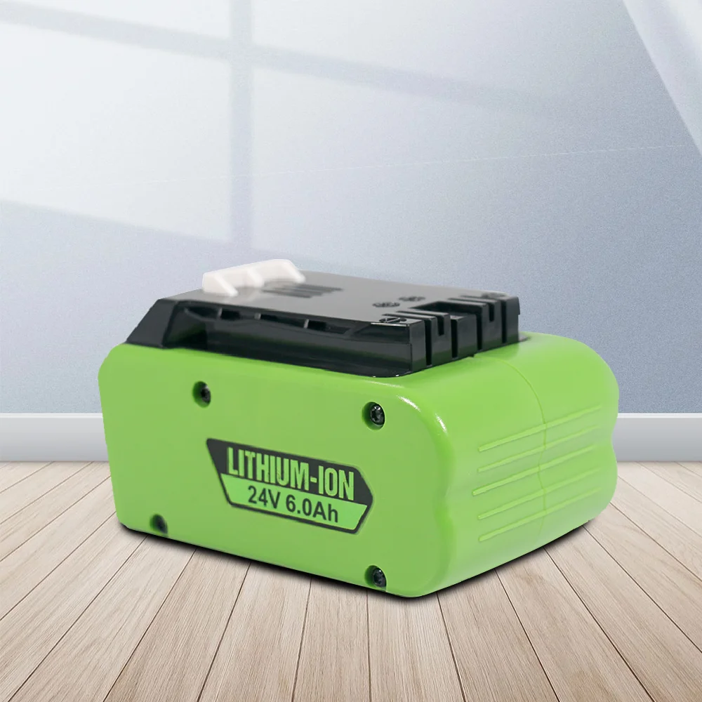 PARA Greenworks 24V 6Ah Batería de iones de litio para herramientas eléctricas - Equipo de construcción y jardinería